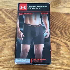 Mens Under Armour 6” BoxerJock Boxer Brief underwear Size Small Color white